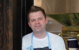 Chef James Browne outside ULG's latest venture Ask for Janice in Farringdon, London