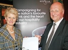 Commitment: BBPA's Brigid Simmonds and minister Jim Paice