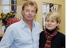 Clevely with wife Jo: important to have names people know on a wine list