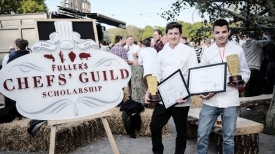 Winning success: Johnny Joseph and Clayton Baker (l-r) won Fuller's Chef of the Year