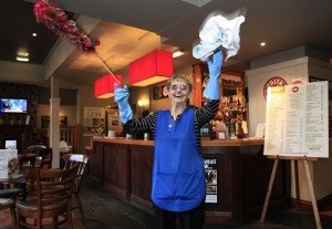 Pub cleaner: Sheila Nicholson retires after 41 years at the Red Lion in Chester-le-Street