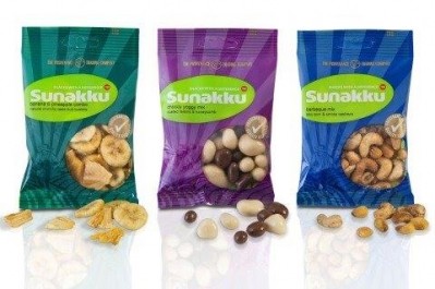 The six-strong Sunakku range includes: Banana and Pineapple Combo; Choccy Yoggy Mix; and Barbecue Mix