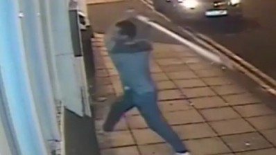 Video: CCTV shows man attack pub with pole after being kicked out