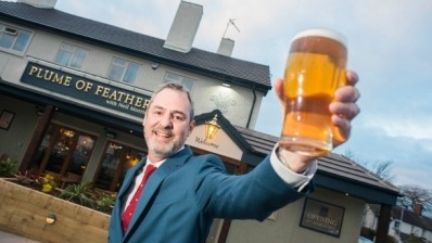 Neil Morrissey outside the Plume of Feathers