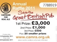 Raffle: helping to save pubs