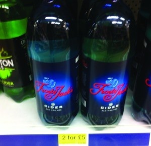 Frosty Jacks white cider deal at One Stop Tesco stores