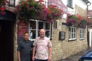 Licensee Dave Foskett (right), with partner Tutu Wongdao
