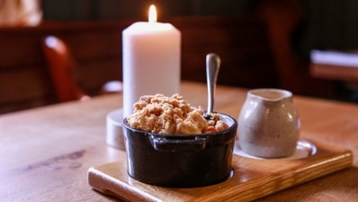 Apple & blackberry crumble: Eggleton's pub is ranked fifth in the UK's Top 50