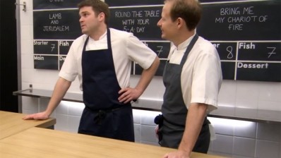 Josh Eggleton (L) and Dom Chapman on the set of last year's competition