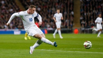 Lion: Wayne Rooney will hope to be among the goals for England against Lithuania