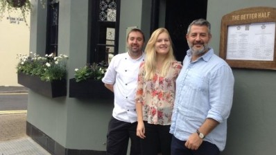L-R: Andy Keir, GM Renata Dubrowska and owner Simon Stern of the Better Half, Hove