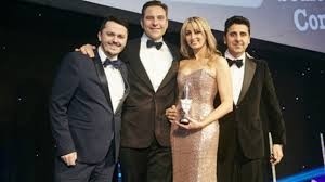 Could this be you? Last year's pub food winners, Seafood Pub Co with host David Walliams