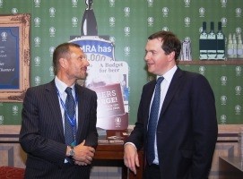 Camra chief executive Mike Benner and chancellor George Osborne