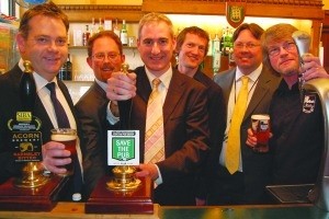 All-Party Save the Pub Group celebrates three years with its own brew in Strangers Bar