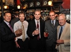 L-R: Mike Benner, Patrick Hall MP, Greg Mulholland MP, Jonathan Mail, Ben Chapman MP (photo: M Dodds)