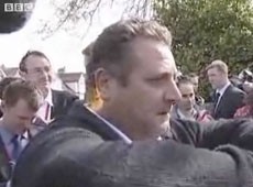 Doyle: confronted Ed Miliband before meeting with Prime Minister (picture from BBC)