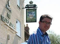 Mark Daniels, licensee of the Tharp Arms in Chippenham, Cambridgeshire
