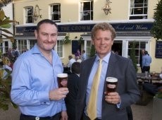 Wow factor: Pub manager Keith Hedley, left, and Sheps' chief executive Jonathan Neame