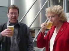 MD of Abbeydale Brewery Patrick Morton and Labour candidate Meg Nunn 