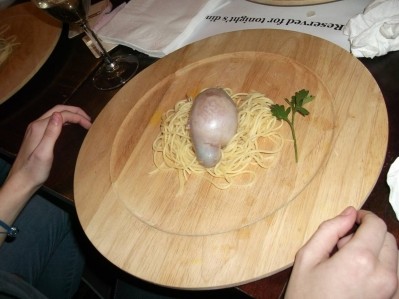 Spaghetti bollocknaise was among dishes featured on last year's menu at the Fighting Cocks