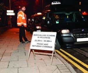 On patrol: licensing authorities could raise up to £54,000 to fund taxi wardens and marshals
