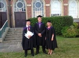 Stuart Burley, Andy Crump andHelen Willis are the first graduates from the programme