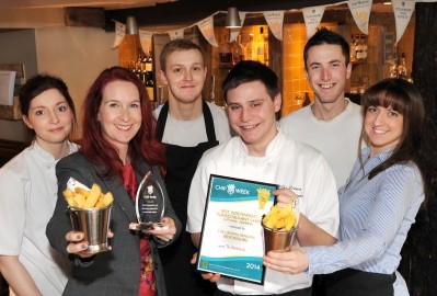 The Crown, Henlow has been awarded best pub/restaurant chips