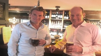Beer o'clock: Tom Davies with Peter Furness-Smith in the Bull, Henley-on-Thames