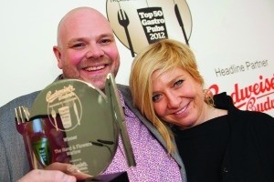 Winners: Tom and Beth Kerridge at the Hand & Flowers picked up last year's award