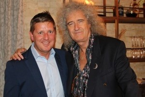 Brian May with Gary Hunt of the Strafford Arms at Stainborough