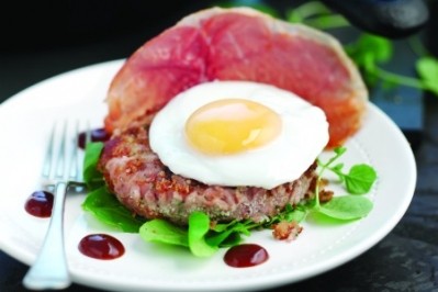 New starter: Corned Beef Hash with Fried Egg & Parma Ham