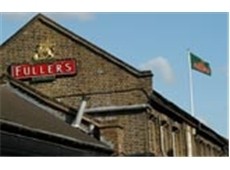Fullers cartouche and flag outside the brewery
