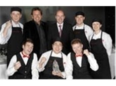 The Winners from Blackpool and the Fylde College - along with James Martin