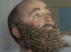 A man with a beard of bees stars in one of the new ads