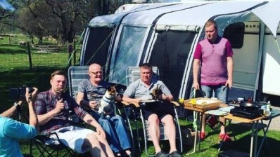 Campers: Members of Withy Arms Group were taken caravanning