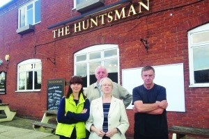 Huntsman supporters: (l-r) Rosie Burton, Barbara Brown, Peter Brown and John Bruin outside their local