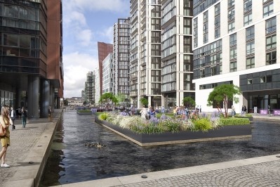 Pop-up launch: the site will be floating on the Paddington Basin
