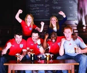 Optimism: Pubs in London may not suffer too much from England's Euro 2012 exit