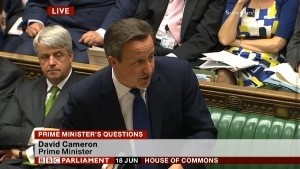 David Cameron spoke at PMQs to praise a community project to take over a pub