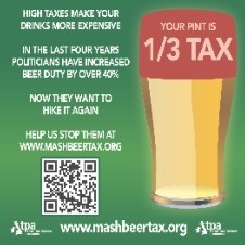 Beermats: the TaxPayers' Alliance wants consumers to know what they are paying for when buying a pint