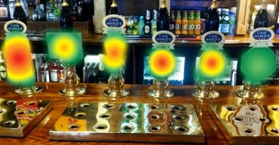 The real 'beer goggles'? Eye-tracking technology used on pump clips