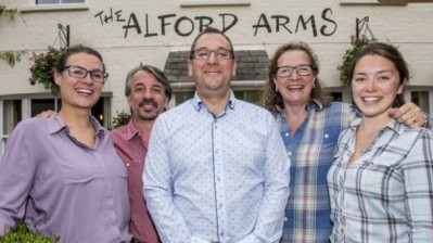 Loyal: licensee David Salisbury has praised the Alford Arms’ regulars for coming back after the fire