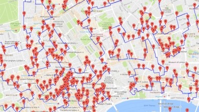 Round trip: hypothetical crawlers could start at any pub on the route and eventually end up back there (pictured: Central London)