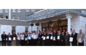 St Merryn workers with their awards ooutside the Carlyon Bay Hotel