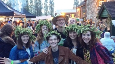 Hop for joy: revellers celebrate as Hogs Back Brewery completes third crop harvest