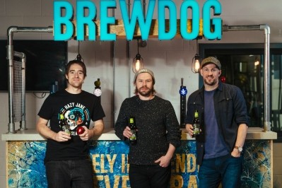 In cider: Simon Wright (centre) has teamed up with BrewDog's Martin Dickie (l) and James Watt (r)
