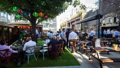 Everything is rosy: Stonegate invested £205,000 to expand and refurbish one of its London pub gardens