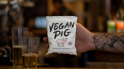 Pigging out: Vegan Pig has created a meat-free pork scratching in what it claims is a UK first