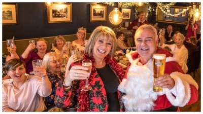 Christmas cheer: TV couple Ruth Langsford and Eamonn Holmes hosted a Brewing Good Cheer Christmas lunch