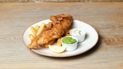 Take-out option: fish and chips is one of the dishes on offer for delivery or takeaway from Greene King